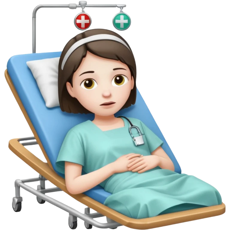 bored patient lying on a stretcher emoji