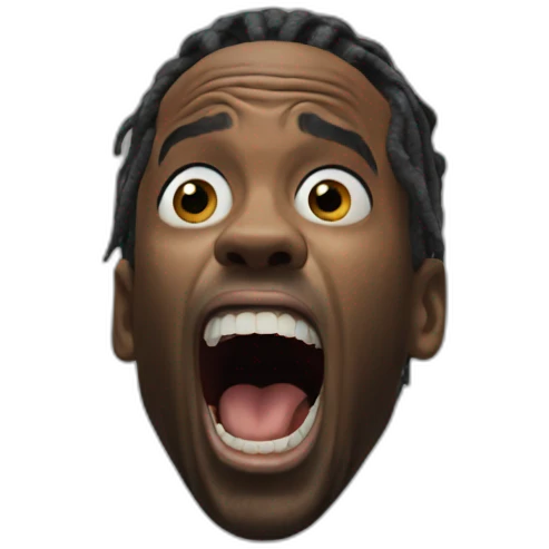 Travis Scott screaming  emoji