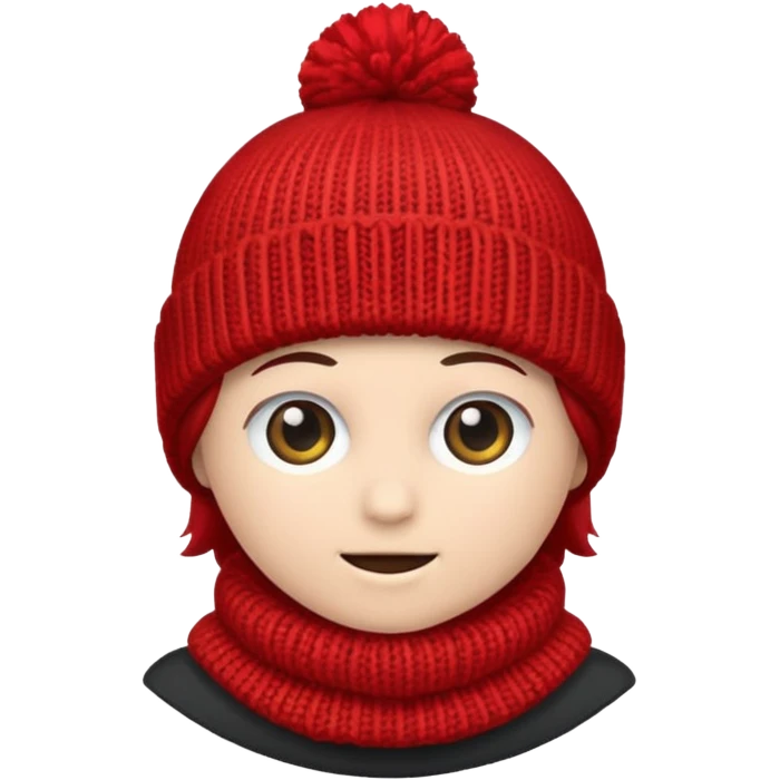 빨간 비니 모자 emoji