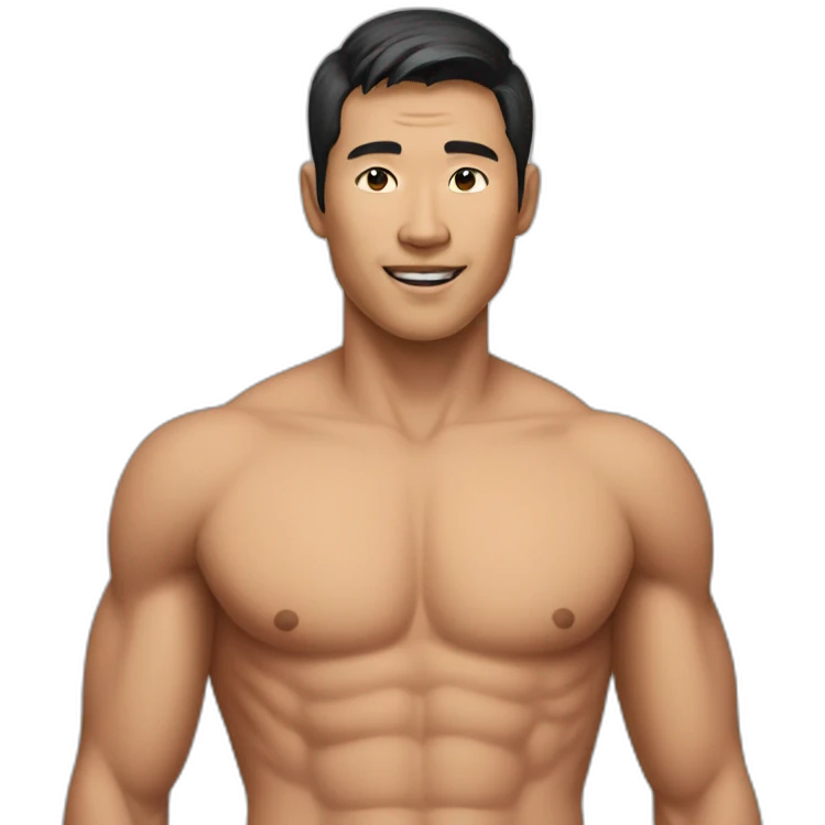 shirtless asian man emoji