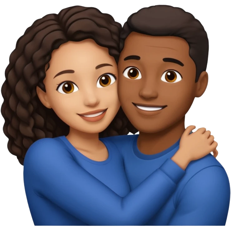 Ebony couple, light skin female brown skin male sexual  emoji