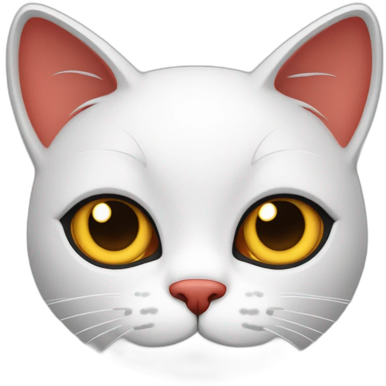 gato blanco y rojo emoji