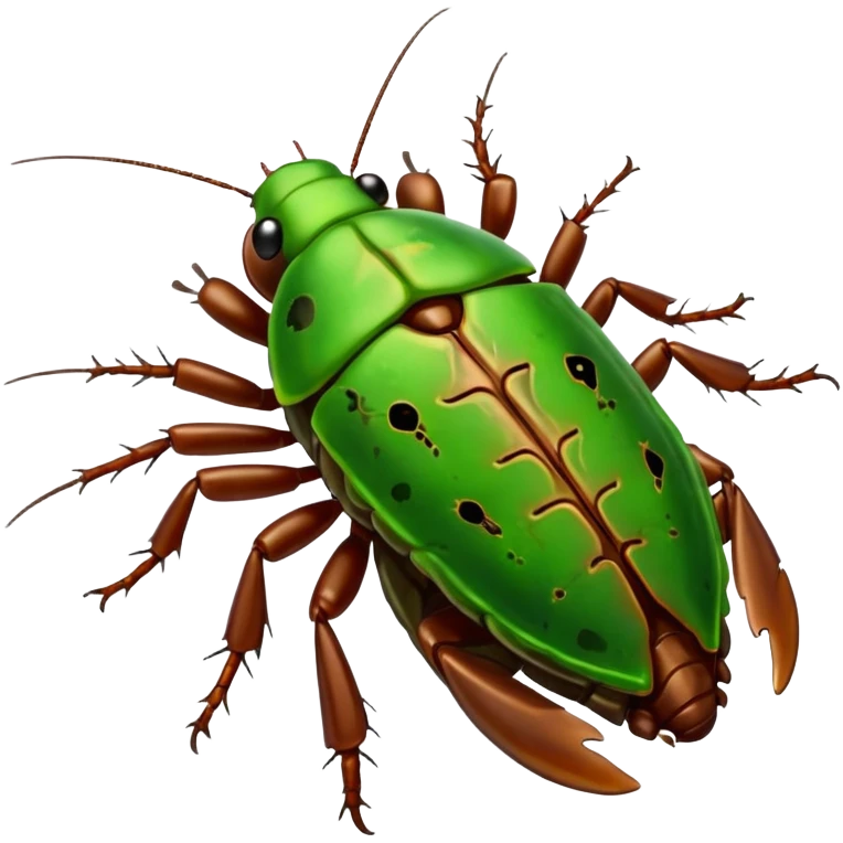 Zombie cockroach in oggye emoji