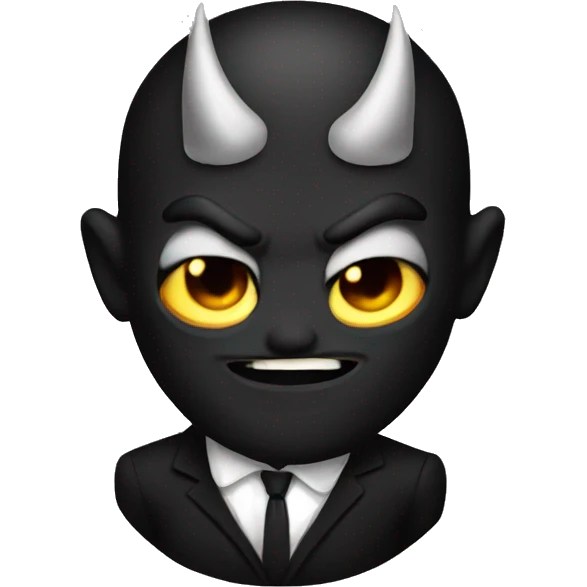 A demon in black suit  emoji