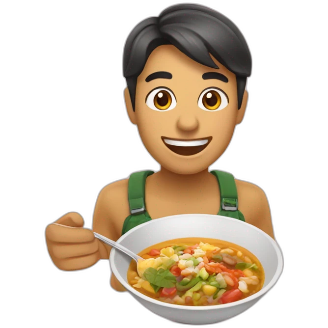 bolivia comida feliz con cara emoji
