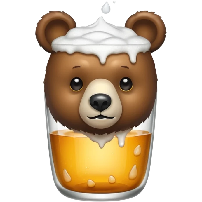 bear foam glass emoji