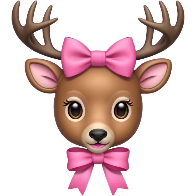  deer with pink bow emoji
