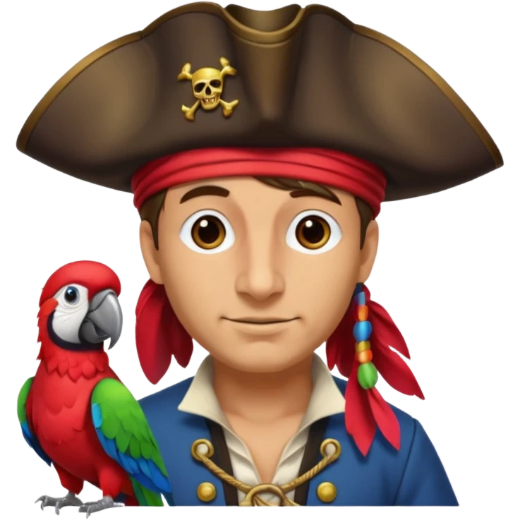 pirate and parrot emoji