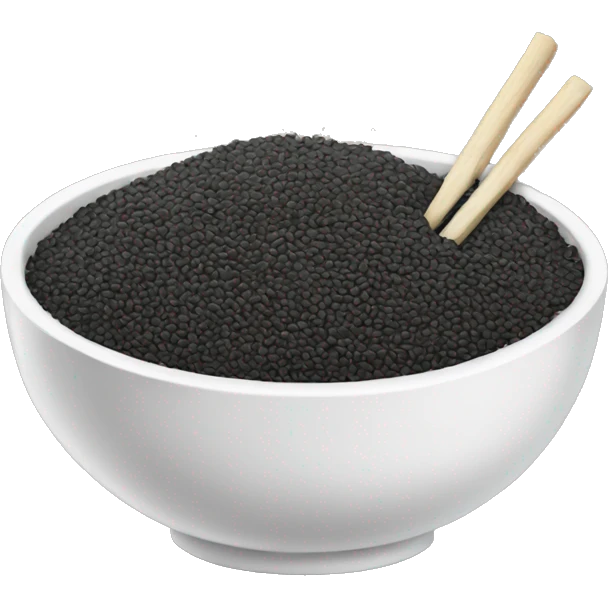 bowl of white and black sesame emoji