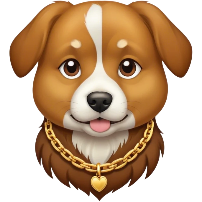 Dog wearing a gold chain  emoji