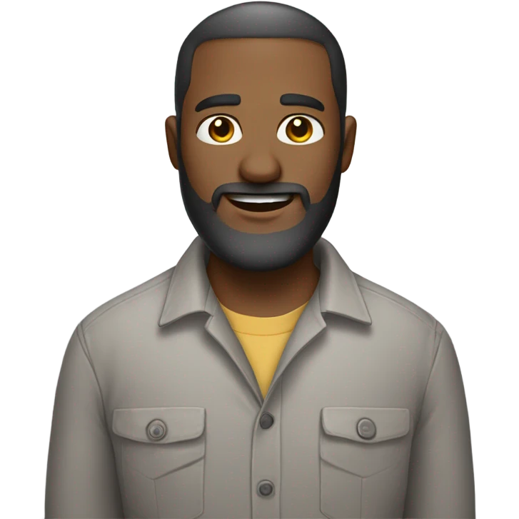 friendly bearded man in shirt emoji