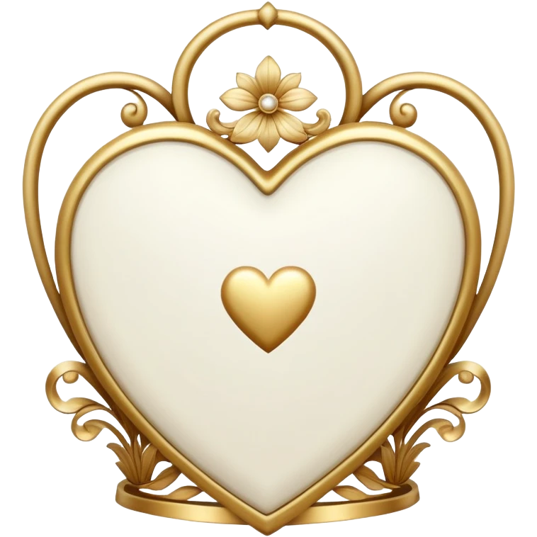 White and gold romantic vintage aesthetic  emoji