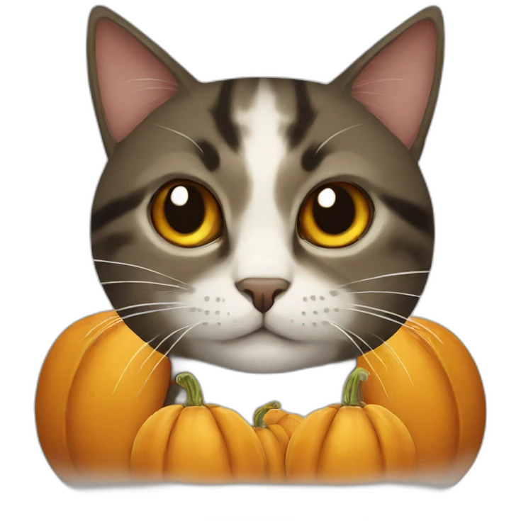 Pumpkin cat emoji