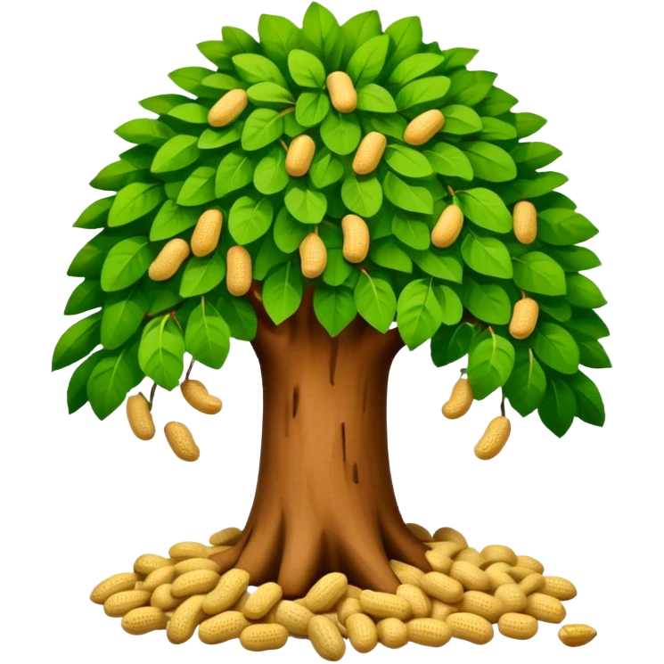 A tree with peanuts emoji
