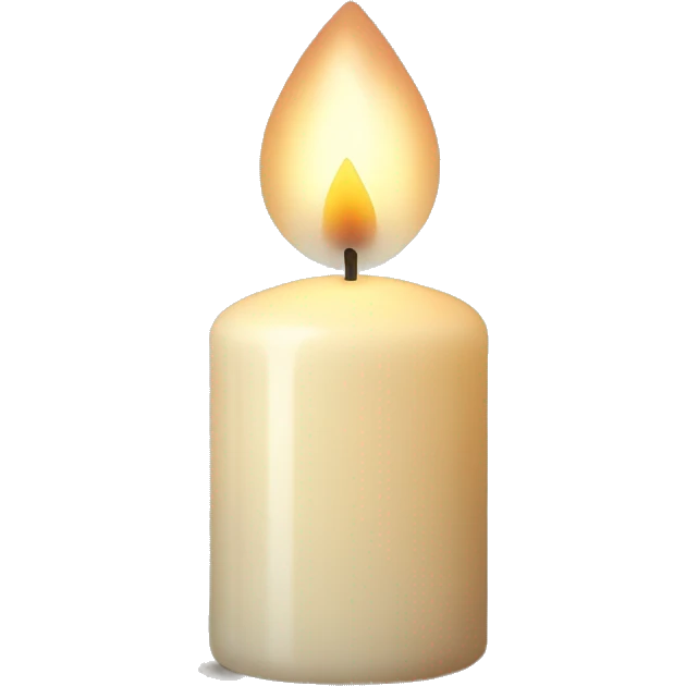 Candle in a powder-colored glass emoji