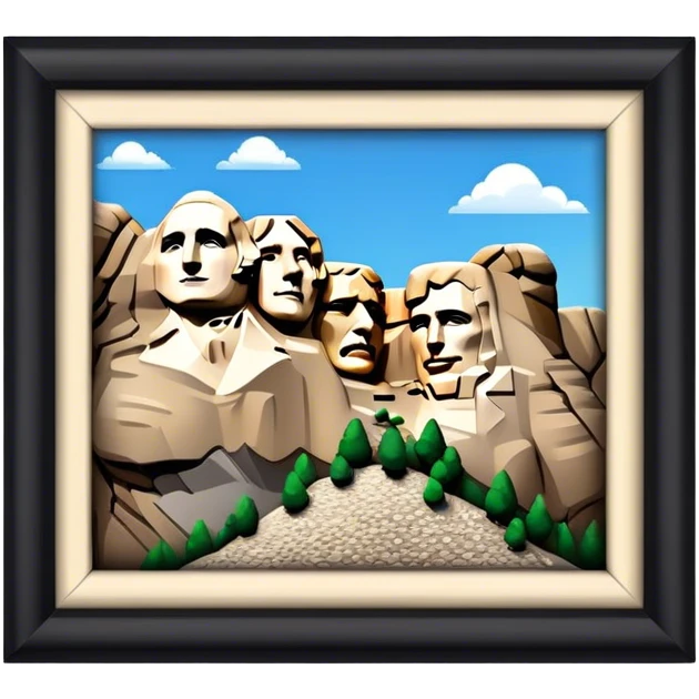 Cinematic Realistic Mount Rushmore Emoji emoji