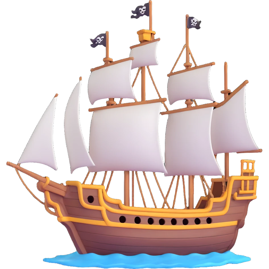 pirate ship emoji