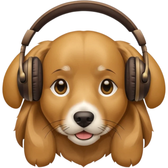 dog wearing headphones emoji