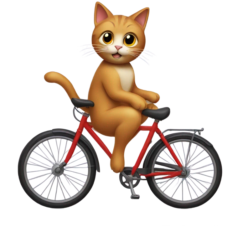 Cat on a bike emoji