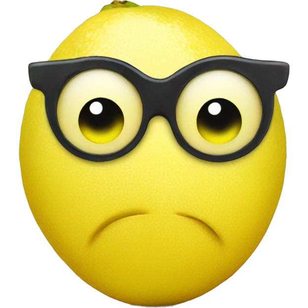 An emoji with hearts in eyes but as a lemon emoji
