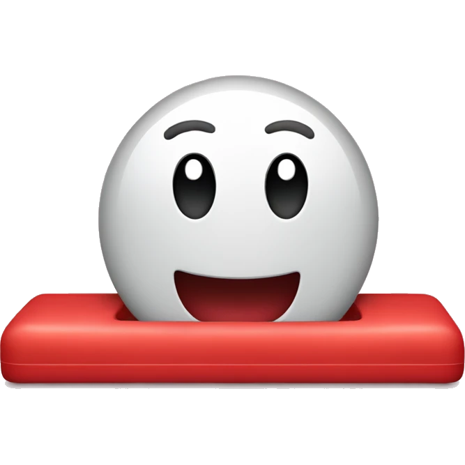 red rectangle with rounded edges emotion of surprise emoji