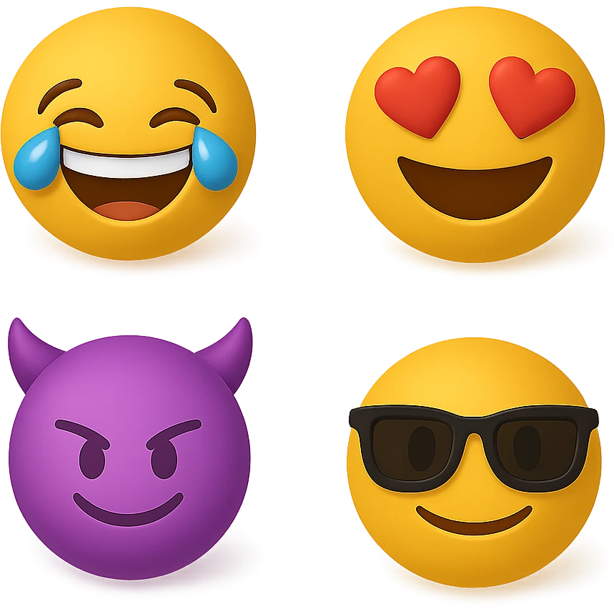 create this without background but keep all the shadows emoji