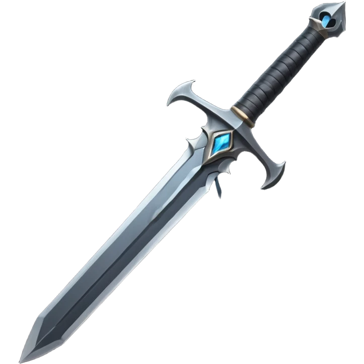 iOS emoji, minimal dark sword, flat design, fantasy emoji