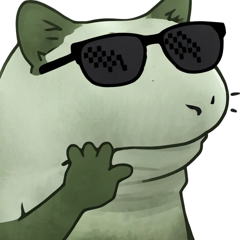 Cat with sunglasses emoji