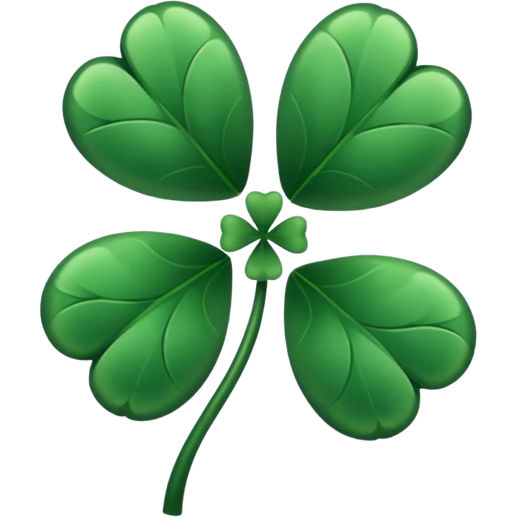 Trébol de 5 hojas negro emoji