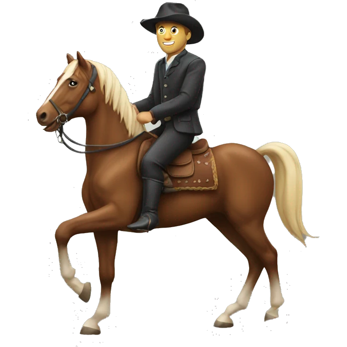 Man riding a horse  emoji