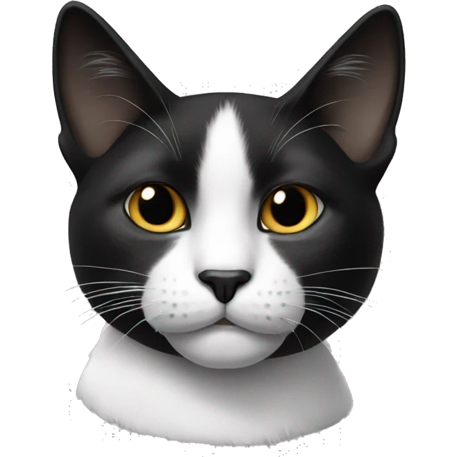 Black-white cat emoji