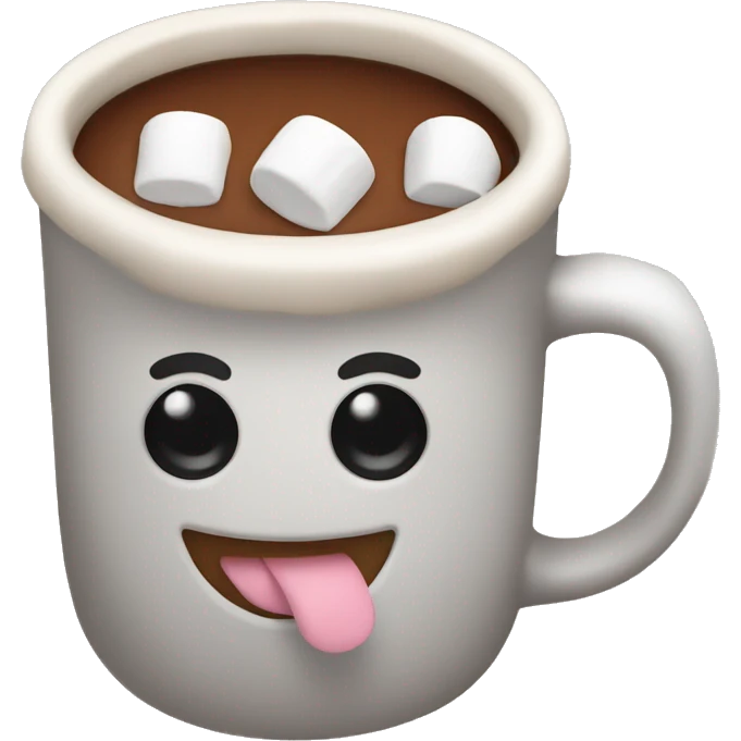 Hot cocoa with marshmallows  emoji