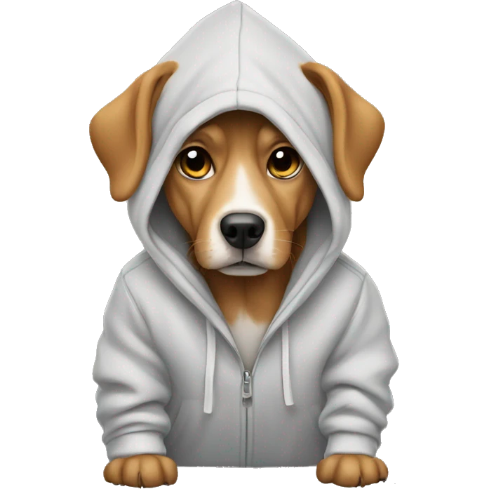 Dog wearing hoodie  emoji
