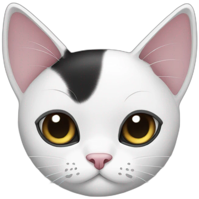 Black and white cat bow emoji
