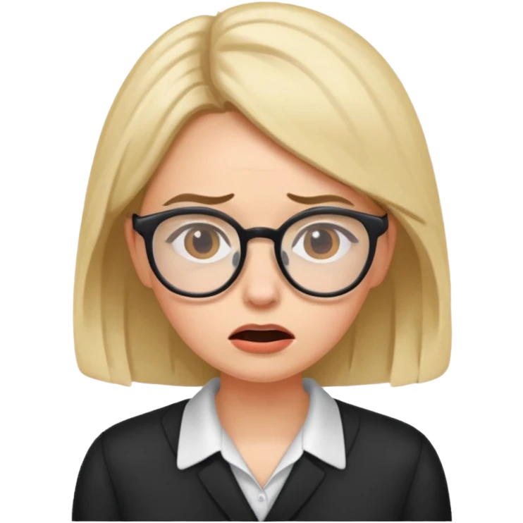 Stressed work woman emoji