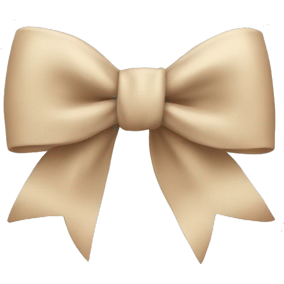 Beige bow emoji
