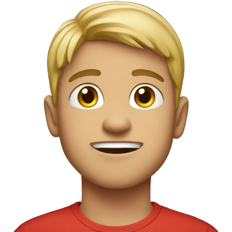 boy in red shirt emoji