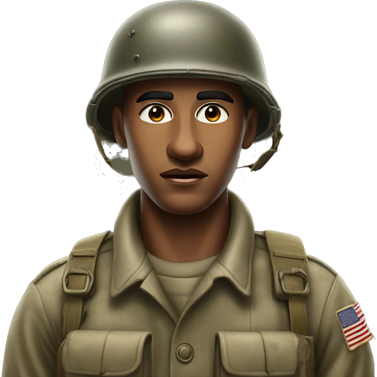 photorealistic serious infantryman world war ii emoji
