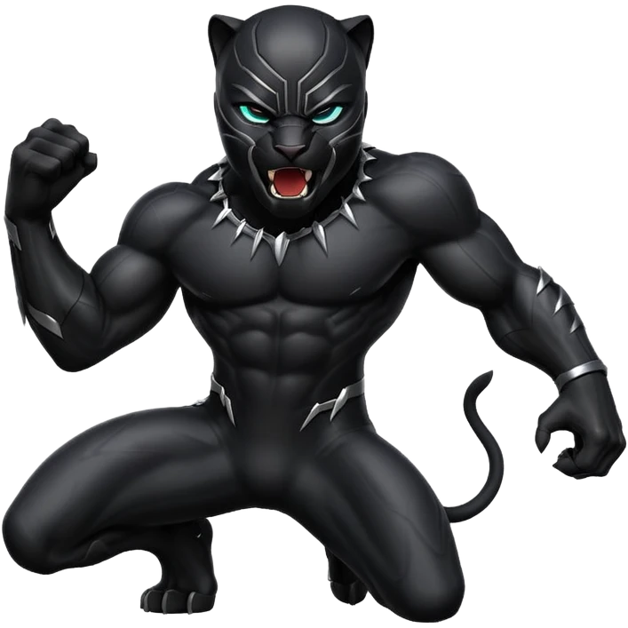Black panther roar emoji emoji