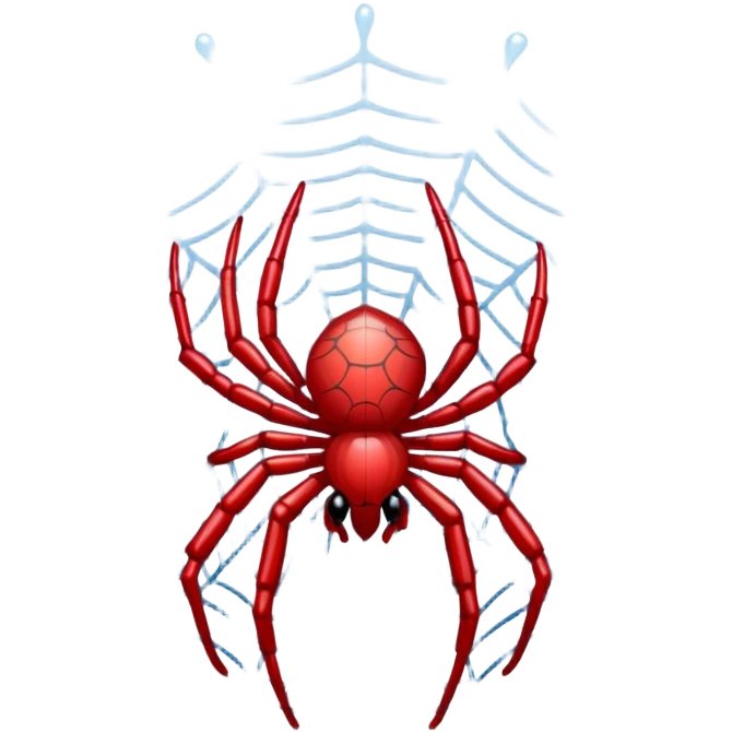 red cute spider web emoji