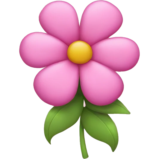 Pink flowers with bow emoji