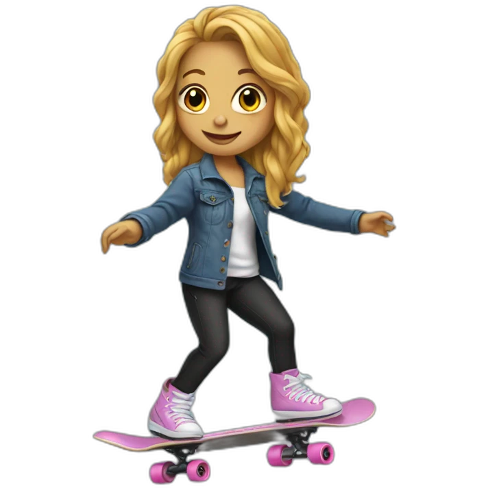 skate-girl emoji