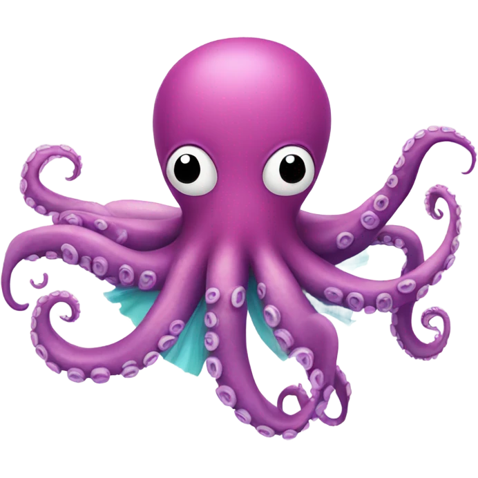 An octopus in a tutu emoji