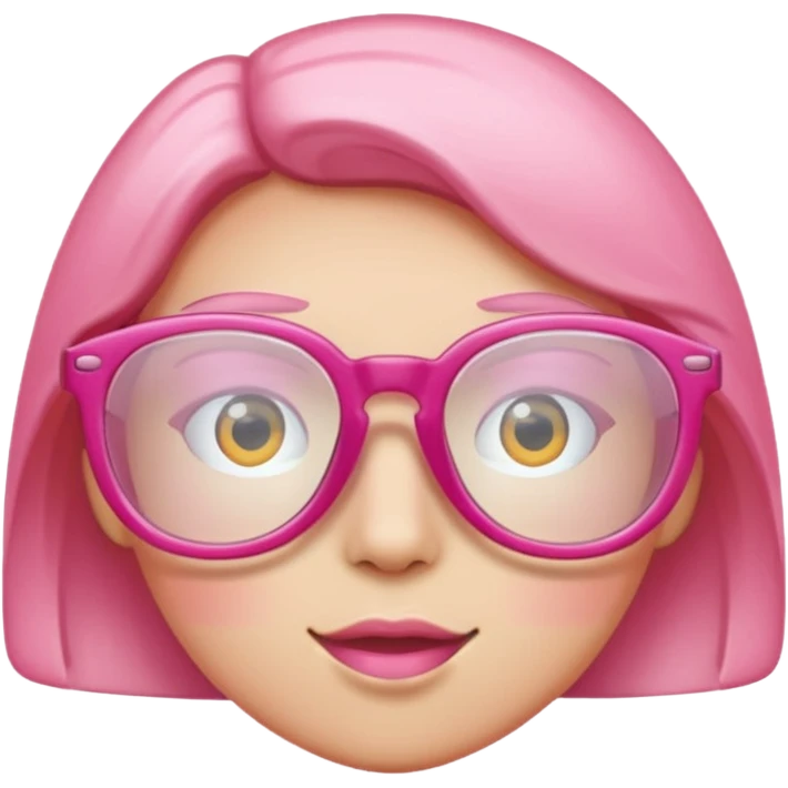  a barbie pink glasses emoji