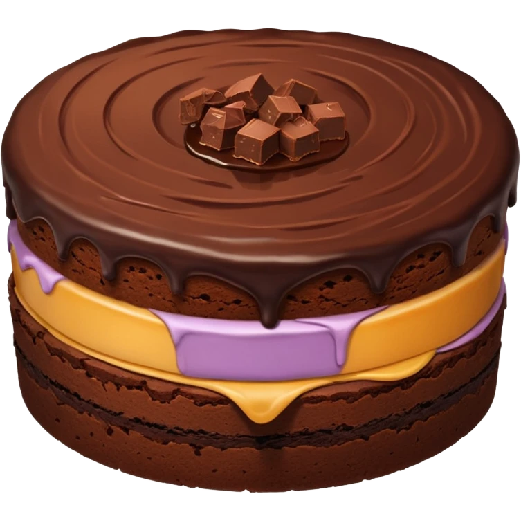 big circle Chocolate Brownie cake emoji