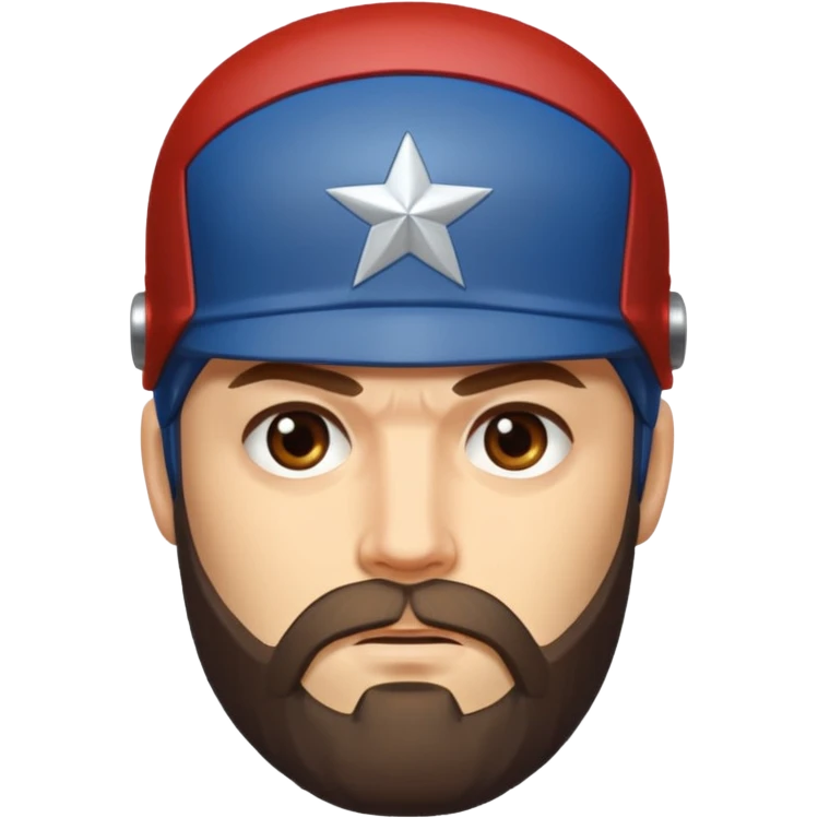 captain america bearded emoji