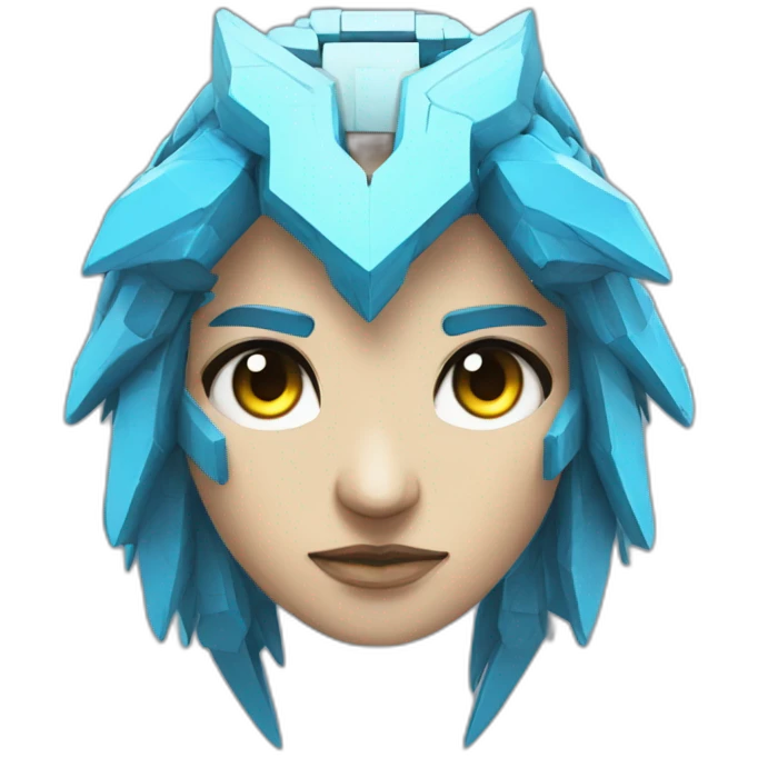 Minecraft Articuno Cyberpunk Head emoji