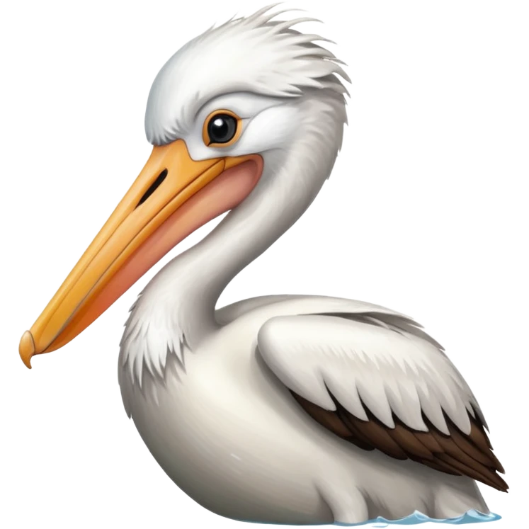pélican avec de l'eau dans son bec emoji