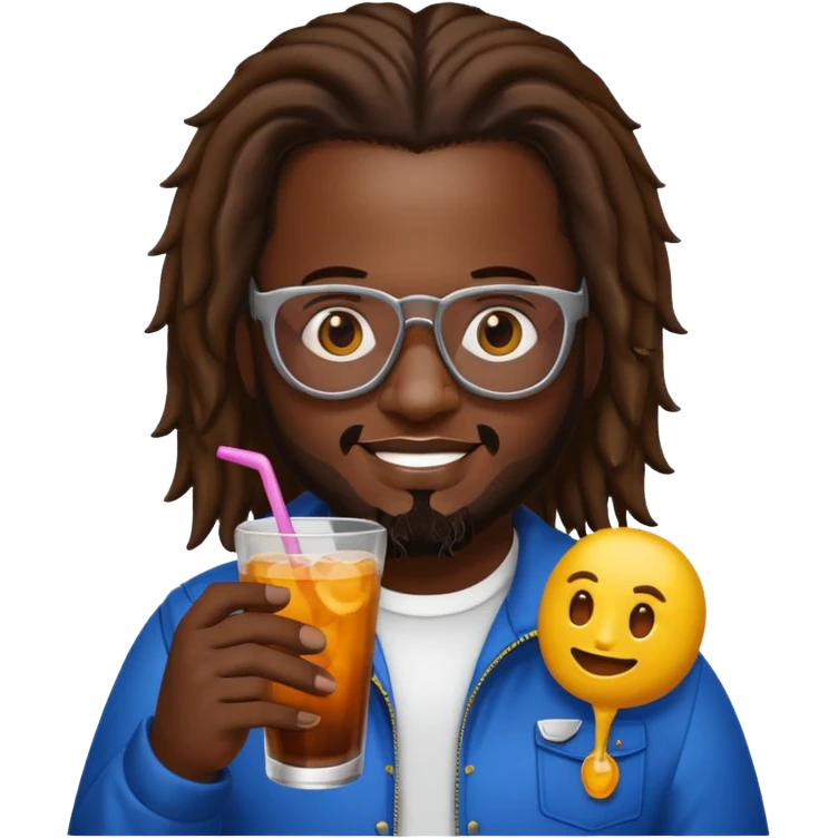 T-PAIN EMOJI WITH A DRINK IN HAND emoji