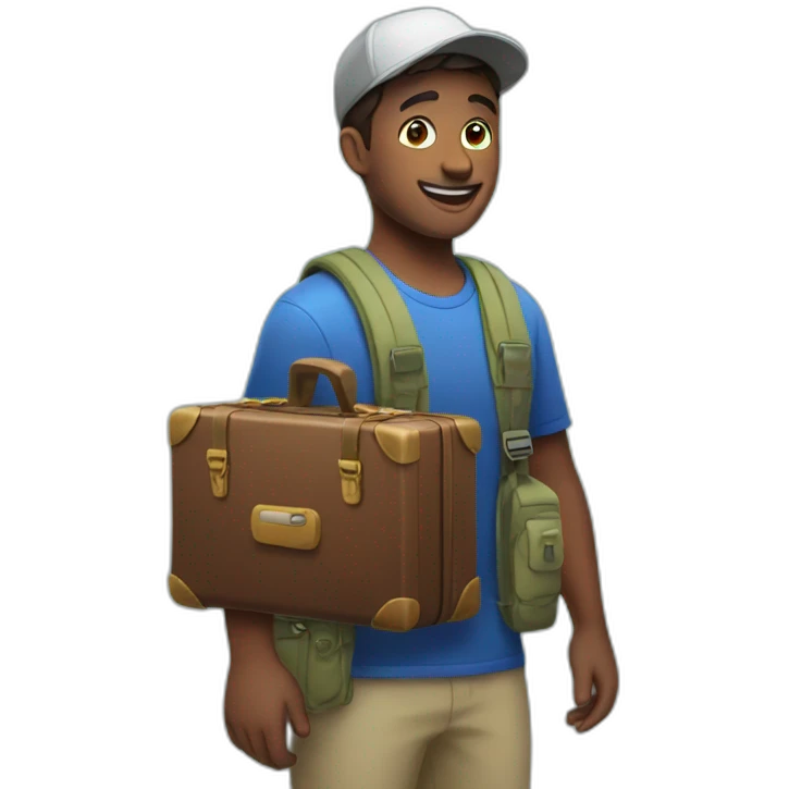 Mrbeast with a suitcase emoji